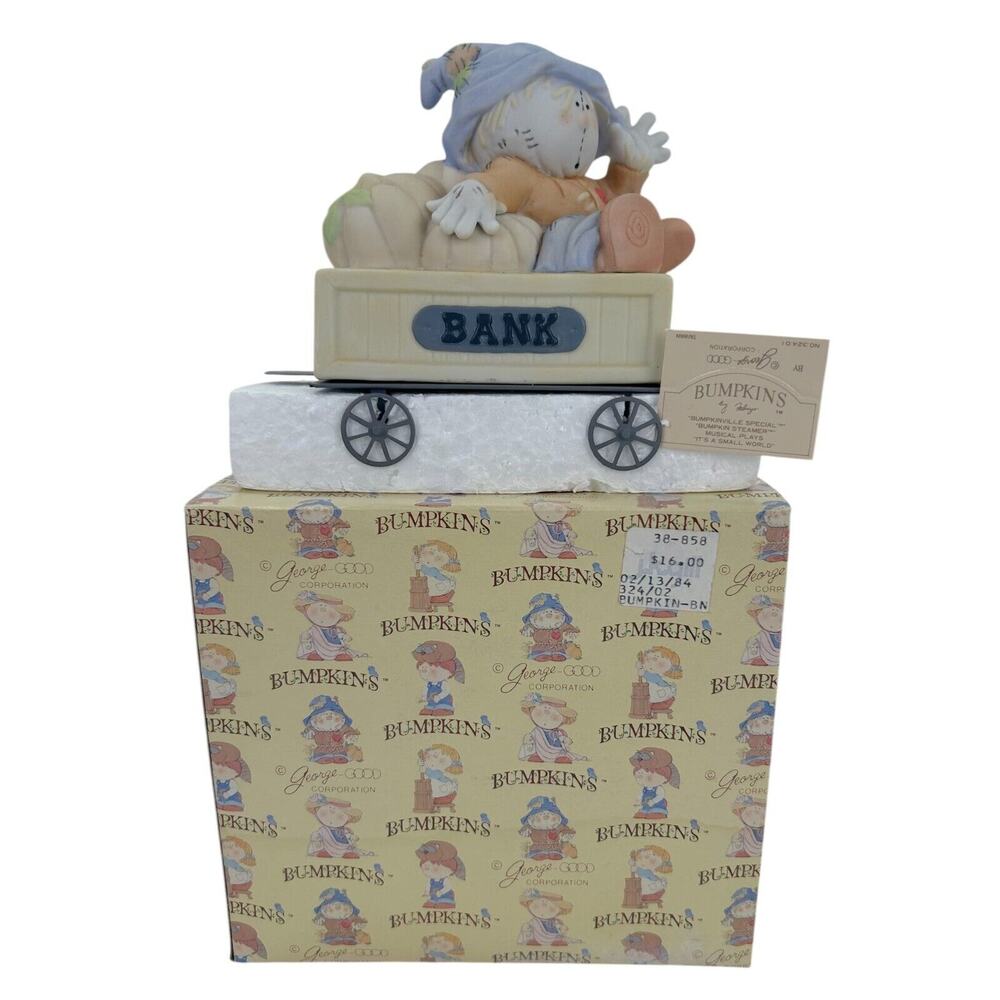 Fabrizio George Good Bumpkins Ceramic Train Bank New in Original Box